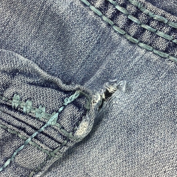 BKE Seth Straight leg distressed ripped destructed men jeans size 42R - Picture 15 of 16